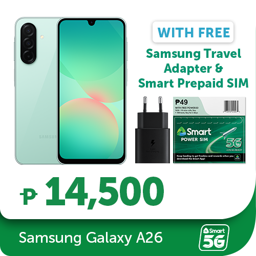 Samsung Galaxy A26 5G Black with Samsung Travel